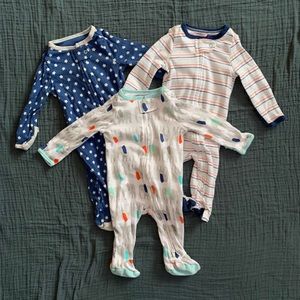 Set of 3 zip up sleepers